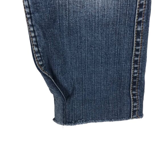 Silver Jeans Women’s Size 26 Capri Twisted Blue Bootcut Low Rise Cut Rolled Hem - Picture 4 of 11